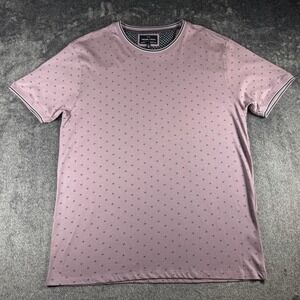 NICKEL & IRON MEN'S T-SHIRT SIZE XXL Crew Neck Purple Lavender Geometric‎